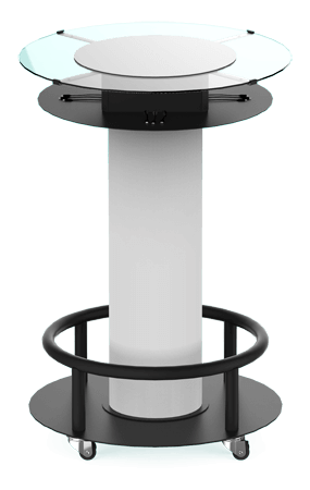 glass charging table