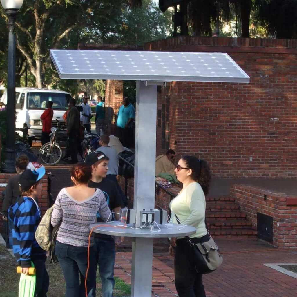 Solar Cell Phone charging Stations