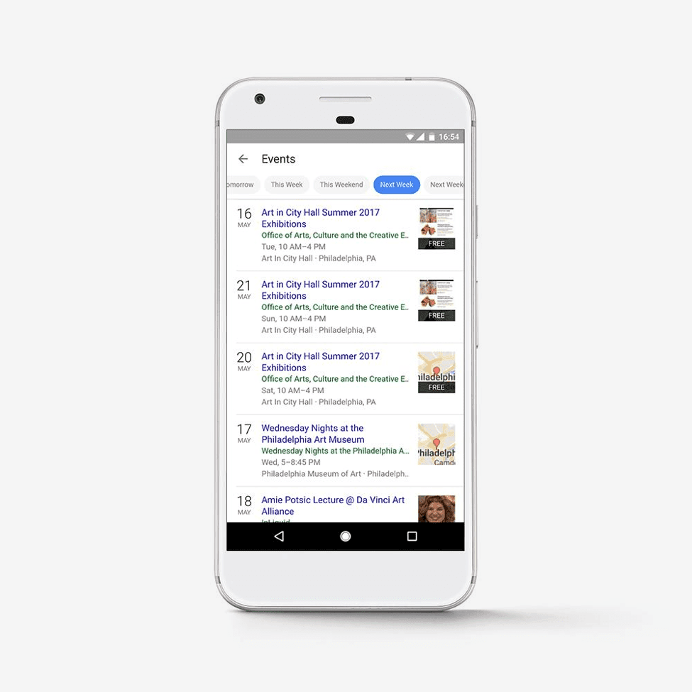 using google events