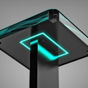 table underneath leds