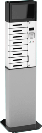8 chamber locker charging station