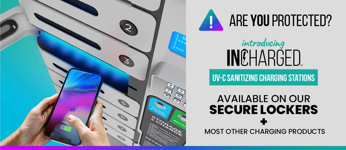 UV-C sanitizing light LED cell phone charging stations disinfectant