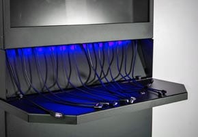 uv c sanitizing phone charging station leds